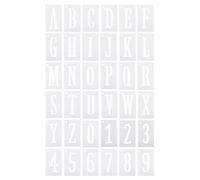 6" Lettera Numero Stampino,36pz 4" Larghezza Riutilizzabile Plastica,Bianco