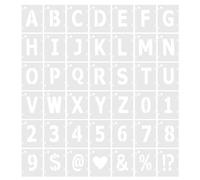 6" Lettera Numero Stampino,42pz 6" Larghezza Riutilizzabile con oring,Bianco