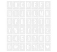 6" Lettera Numero Stampino,42pz 6" Larghezza Riutilizzabile Ombra,Bianco