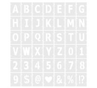 6" Lettera Numero Stampino,42pz 6" Larghezza Riutilizzabile per Pittura,Bianco
