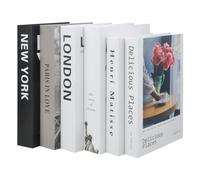 6 libri decorativi per la decorazione della casa, libri falsi pieghevoli, scatola di cartone per mensole, libri decorativi per ufficio