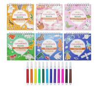 6 Libri Di Mini Dipinti E 12 Pennelli, Libri Di Graffiti A Mano, Libri Per Il Film Comici, Libri Di Pittura Per Bambini.