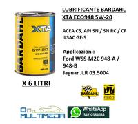 6 LITRI BARDAHL XTA 5W20 POLARPLUS OLIO AUTO C5 ECO948 API SN ILSAC FORD JAGUAR
