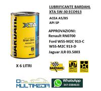 6 LITRI BARDAHL XTA 5W30 POLARPLUS OLIO AUTO ECO913 A5 B5 WSS-M2C-913 RN0700