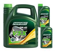 6 Litri FANFARO VSX 5W-40 ACEA A3/B4 API SN/CH-4 JASO MA2 Olio Motore