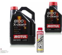 6 Litri MOTUL 8100 X-Clean+ 5W-30 Olio Motore 300ml Diesel System Clean 11272093