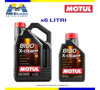6 LITRI MOTUL 8100 X-CLEAN + 5W30 OLIO MOTORE AUTO 100% SINTETICO ACEA C3