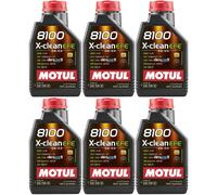 6 Litri Motul 8100 X-Clean EFE 5W30 Lubrificante Sintetico Acea C2 C3