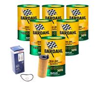 6 Litri Olio BARDAHL 5W30 AV504 per MINI e BMW LL04 + Filtro olio BOSCH P7123