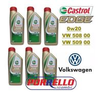 6 LITRI OLIO MOTORE 0W20 C5 CASTROL EDGE LL IV PROFESSIONAL VW 508 00 509 00