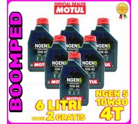 6 LITRI olio motore MOTO ECOLOGICO MOTUL NGEN5 10W40 API SP1 JASO MA2 06MO49