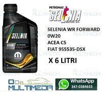 6 LITRI OLIO MOTORE ORIGINALE SELENIA WR FORWARD 0W20 ACEA C5 FIAT 955535-DSX