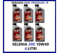 6 LITRI OLIO MOTORE SELENIA 20k 10w40 mopar ACEA A3/B4 (6 X 1 L) BEST PRICE