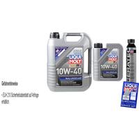 6 Litri Originale Liqui Moly Set MoS2 Leichtlauf 10W-40 Ceratec Olio Motore
