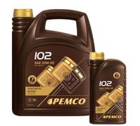6 Litri PEMCO 102 SAE 20W-50 Olio Motore API SL/CF Engine Oil