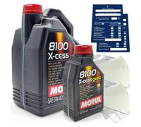 6 Litro MOTUL 8100 x-Cess gen2 5W40 Olio MB 229.5 226.5 A3 B4 Api Sp A40 Set Da