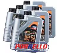 6 LT OLIO MOTORE 0W20 ACEA C5 C6 TOP TEC 6310 PEUGEOT CITROEN FIAT