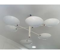 6 Luce Moderno Sputnik Luce Armatura Metà Secolo Stile Ottone Lampadario