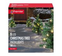 6 Luci Da Percorso Per Albero Di Natale Con LED - 40cm Bianco Caldo
