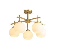 6 Luci E27 Base Moderna Oro Sputnik Lampadario per Sala da Pranzo Soggiorno Camera da Letto Illuminazione Montaggio a Incasso Plafoniera Lampada a Sospensione Ul Listed,Rame,5 Luci HGCHH