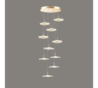 6 luci in Ingresso Fiore di Loto Moderno lampadario LEDELIER Foyer STAIRCA Alto APPOGLIO Vintage Gold Lampada a Sospensione per la Sala Camera Pranzo Isola da Cucina