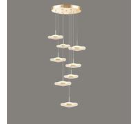 6 luci in Ingresso Fiore di Loto Moderno lampadario LEDELIER Foyer STAIRCA Alto APPOGLIO Vintage Gold Lampada a Sospensione per la Sala Camera Pranzo Isola da Cucina