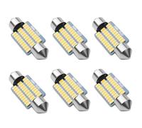 6 luci interne da 36 mm, luci interne a LED per auto da 12 V - 30 lampadine a LED per illuminazione interna, 650 lumen, bianco caldo, lampadine a siluro Plug & Play, illuminazione interna per veicoli