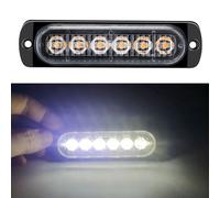 6 Luci LED Lampeggianti Per Griglie Di Auto Con Design Antipolvere E Antispruzzo