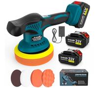 6" Lucidatrice Auto a Batteria, 21V Lucidatrice Rotorbitale con 2 Batterie 4000mAh e 8 Velocità Regolabili e 6000RPM, Wireless e Leggera, Ideale per Fai da Te e Detailing Auto, Lucidatura, Polishing