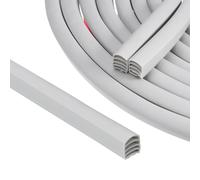 6 m nastro sigillante per porte, finestre, porte, autoadesiva, 10 mm x 12 mm, in gomma anti-collisione, telaio della porta, guarnizione multistrato, insonorizzata, protezione dal vento (grigio)
