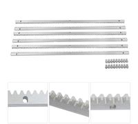 6 m per cancello scorrevole, guida dentata, guida per cancelli scorrevoli, accessori per apriporta scorrevoli, 6 pezzi di ricambio, binario dentato φ12 mm, trasmissione a cremagliera per cancello