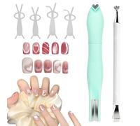 6 magneti Cat Eye 3 in 1 per smalto in gel Cat Eye, include strumento magnetico per unghie, penna magnetica a doppia testa e 4 guide a forma di coniglio | Essenziale per gli appassionati di unghie