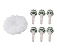 6 manici per porta bouquet da sposa con colore bianco