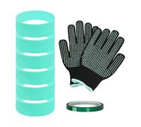 6 manicotti elastici a sublimazione, resistenti al calore, anelli in silicone 7,9 x 0,8 cm, elastici per etichettatura di bottiglie d'acqua, progetti fai da te per tazze, barattoli, tazze, uso in