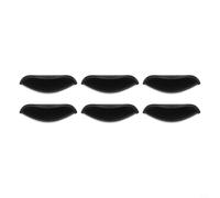 6 maniglie adesive in plastica per armadi residenziali, frontali dei cassetti, porte interne, porte scorrevoli in vetro e uso porta del patio (nero)