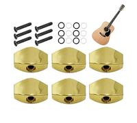 6 manopole quadrate metalliche per chitarra elettrica, ricambio per accordatore della chitarra classica, per riparazione, manutenzione, giocatore, musicista, studio, viaggio quotidiano
