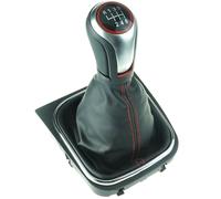 6 Marce Pomello Del Cambio Cuffia Pass.für VW Golf 5 6 Jetta Argento Spesse Rot