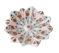 6 " Marmo Bianco Decorativo a Secco Frutta Ciotola Floreale Inserto Casa