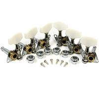 6 meccaniche 3L3R Open-Gear per chitarra, per chitarre, scatole per sigari, bianco e argento