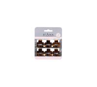 6 mini fermagli per capelli marroni Stella Green 2 cm