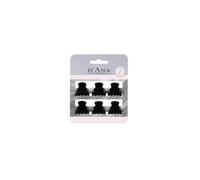 6 mini fermagli per capelli neri Stella Green da 1,5 cm