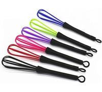 6 mini fruste per miscelare i colori dei capelli, 17,8 x 3 cm, per saloni di parrucchieri, parrucchieri, tinture per capelli, frusta da cucina, strumento per miscelare, sbattere e mescolare