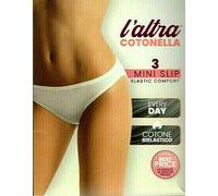 6 mini slip COTONELLA Tg 3 cotone bielastico comfort colore bianco art.3165