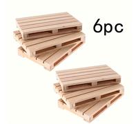 6 Mini Sottobicchieri in Legno a Forma di Pallet, Non Finiti per Dipingere, Tappetini Resistenti al Calore per Bevande, per Casa e Cucina... Sottobicchieri