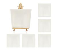 6 mini tele, 1 mini cavalletto, mini tela, tela da pittura, per lavori artistici
