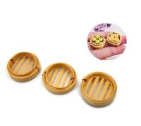 6 miniature miste di bambù di Dim Sum fatte a mano piccola decorazione alimentare casa delle bambole fornitura in miniatura