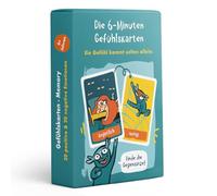 6-Minuten Carte sentimentali per bambini [40 carte emozioni + mini storie] - Promuovere l'intelligenza emotiva giocosamente - Ideale per l'inizio della scuola e l'inizio della scuola