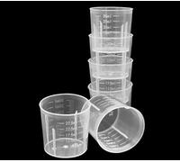 6 misurini graduati in plastica trasparente da 30 ml, tazze graduate in plastica trasparente, tazze di miscelazione in resina epossidica per cucina strumento di misurazione medicina