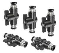 (6 mm) 5 pezzi Connettore pneumatico Valvola a sfera pneumatica Valvola manuale pneumatica PuÃ² controllare