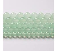 6 mm, 60 perline di calcedonio di giada verde naturale, guarigione dell'energia, perle di pietra per la creazione di gioielli, perline rotonde, braccialetto fai da te, 38,1 cm (giada verde, 6 mm)